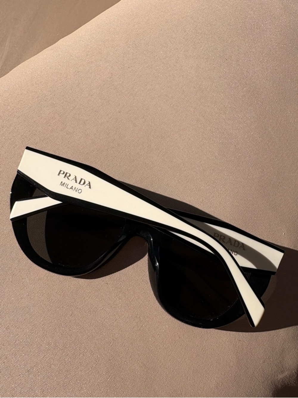 Authentic Prada Black and White Women's Sunglasses